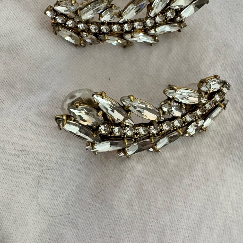J. Crew Gold and Silver Crystal Earrings